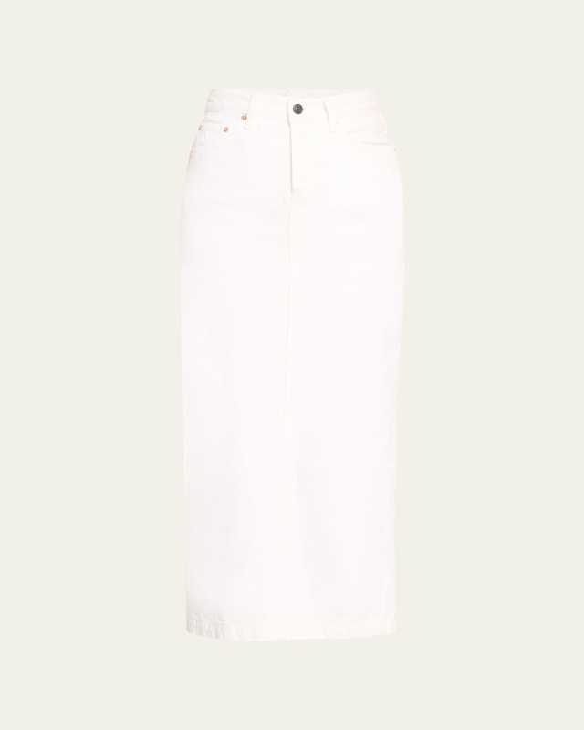 Denim Column Skirt